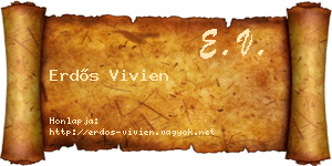 Erdős Vivien névjegykártya